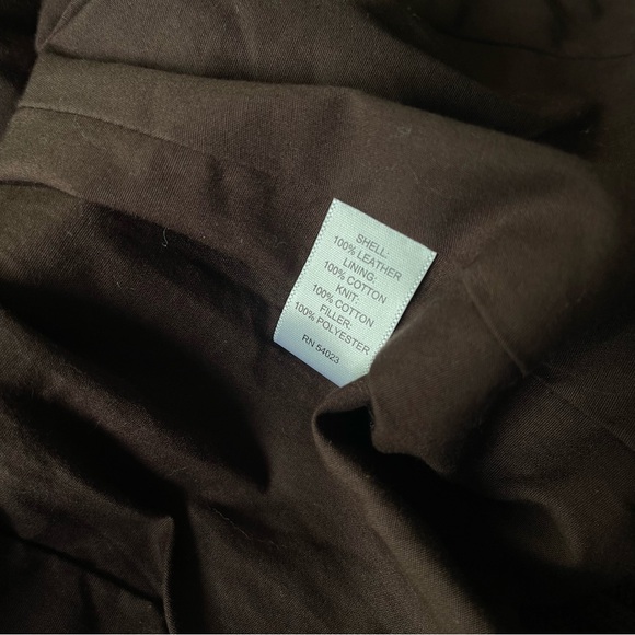 Gap Edition Brown Leather Knit Moto Bomber Jacket S Utility Luxe Western Boho - Picture 7 of 7